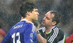 Chelsea's Michael Ballack is consoled after defeat to Man United in the Champions League final