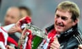 Kenny Dalglish holds the Carling Cup