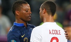 Patrice Evra and Ashley Cole after the game
