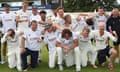 Yorkshire players celebrate after their County Championship match against Essex