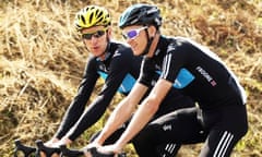 Bradley Wiggins and Chris Froome during the 2012 Tour de France.