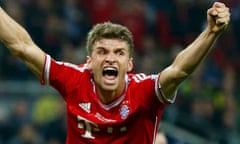 Thomas Müller celebrates during the Champions League final