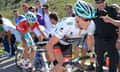 Chris Horner, right, is followed by Vincenzo Nibali on stage 18 of the Vuelta a España.