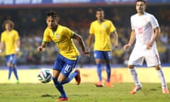Neymar of Brazil v Serbia