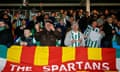 Blyth Spartans fans v Hartlepool in FA Cup second round