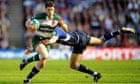 Leicester Tigers' Dan Hipkiss tries to break through a tackle