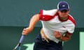 Andy Roddick serving in the Davis Cup