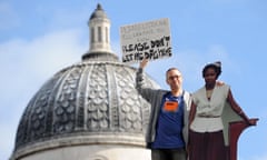 Campaigner Brian Capaloff on the Fourth Plinth