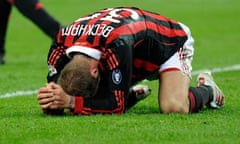 David Beckham after suffering his injury