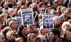 People march against Italian premier Silvio Berlusconi