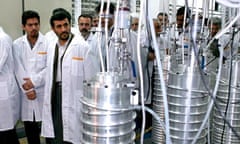 Mahmoud Ahmadinejad visits the Natanz nuclear facility