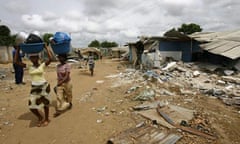 MDG : Ivory Coast / destroyed buildings due to post-election fightin