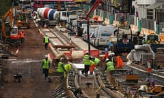 Work began on the Edinburgh tram project in 2009.