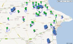 Wind farm development map