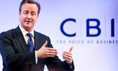 British Prime Minister David Cameron at CBI