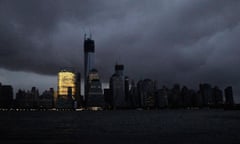 Lower Manhattan, New York, during superstorm Sandy