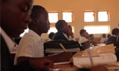 Students in attend classes in Johannesburg