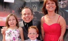 Warwick Davis and family