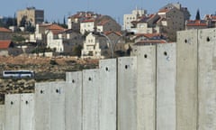 Concrete wall separating Bethlehem from Jerusalem