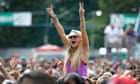 A festival goer enjoys the music at Wireless festival in Hyde Park