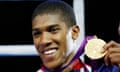 Anthony Joshua with gold medal 