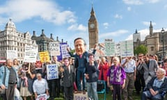 A rally against the lobbying bill in London on 8 October.