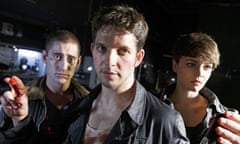 Being Human … Tom (Michael Socha), Hal (Damien Molony) and Alex (Kate Bracken)