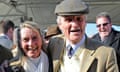 Harvey Smith and his wife Sue celebrate their Grand National win