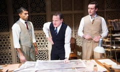 Drawing the Line, Howard Brenton, Hampstead theatre: Nikesh Patel, Tom Beard, Brendan Patricks