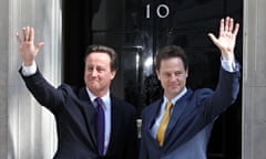 David Cameron and Nick Clegg outside 10 Downing Street