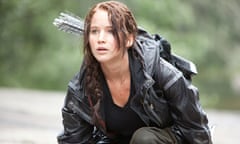 Jennifer Lawrence as Katniss Everdeen in The Hunger Games