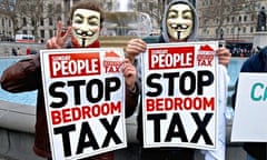 Anti-bedroom tax protest, London, March 2013