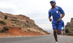 Tsepo Ramonene, 21, a Lesotho athlete who will run only his second marathon at the London Olympics