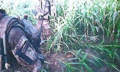 Footage from a helmet camera, seen during the court martial, of the Marine patrol in Afghanistan