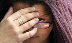 Tia Sharp's mother, Natalie Sharp, arrives at London's Old Bailey for the trial of Stuart Hazell