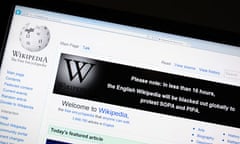 Wikipedia and other sites will 'go dark' and take their sites offline on Wednesday