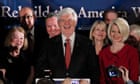 Newt Gingrich at his victory rally