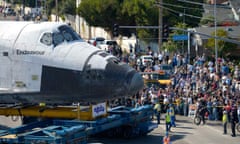 Space shuttle Endeavour makes final journey through Los Angeles