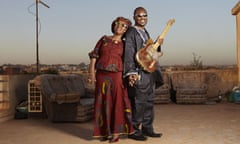 Amadou and Mariam on the rooftop of their house in Bamako, Mali