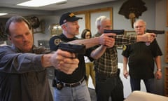 Target practice at a gun range in Illinois