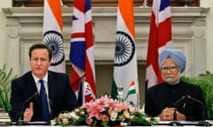 Manmohan Singh and David Cameron