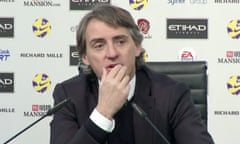 Manchester City need to concentrate on winning and ignore the table, says Mancini - video