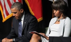 Barack and Michelle Obama at memorial for explosion in West, Texas