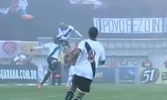 Vasco da Gama defender towers over teammate to score dramatic own goal - video