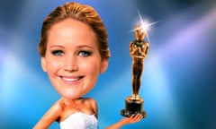 Jennifer Lawrence cutout caricature