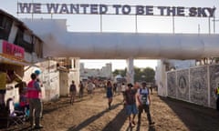 The Hub stage at Shangri-La, Glastonbury festival