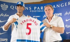 Queen's Park Rangers manager Harry Redknapp and Rio Ferdinand