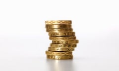 Stack of pound coins