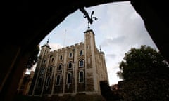 The White Tower seen at the Tower of London.