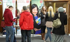 Students at a Cardiff University open day